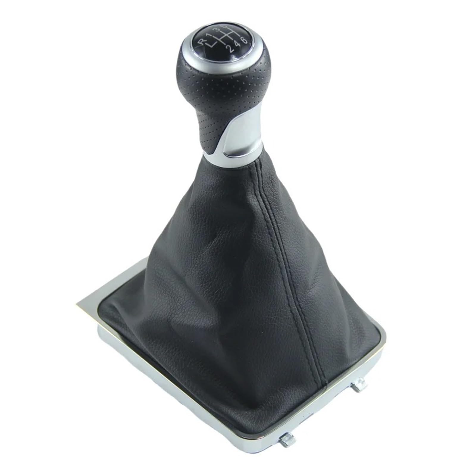 Qmtvfsrh B0480 Car Gear Shift Knob Manual 5/6 Speed Gear Shift Knob Gaiter Boot Collar For Vw For Passat B6 For Passat B7 2005-2015(B0480)