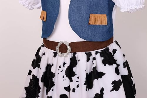 Miniatura 4 de LMYOVE Disfraz de vaquera para niñas, juego de rol, disfraz de Navidad para niños