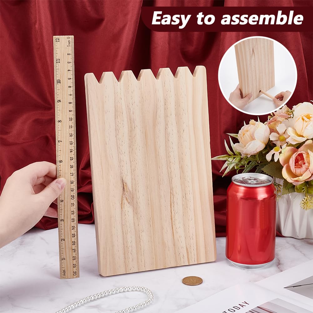 FINGERINSPIRE Espositore per Collane in Legno Portaoggetti Portatile Rettangolare in Legno per Collane Bracciali e Gioielli per Collane Espositore per Gioielli Può Contenere Fino a 3 Collana