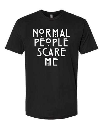 Go All Out Adult Normal People Scare Me Deluxe Soft T-Shirt - 3X-Large - Black