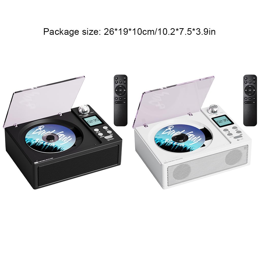 Reproductor de CD portátil de fácil manejo, Entretenimiento, Negro | simplificado, ABS con batería, reproductor de CD portátil, sonido duradero.
