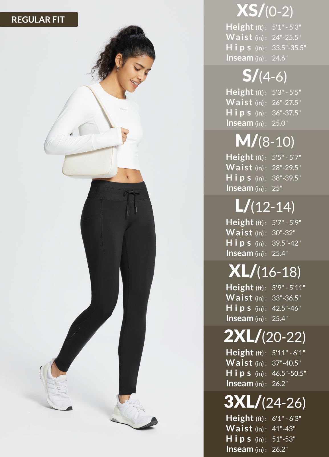 baleaf Leggings da donna foderati in pile, impermeabili, a vita alta, termici, caldi, invernali, per sci ed escursionismo, con tasche