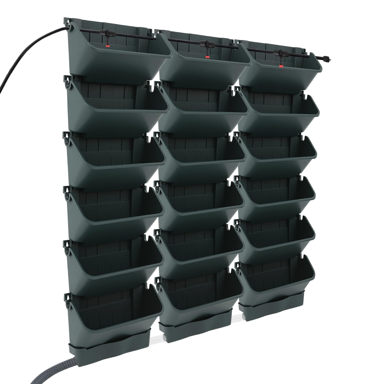 Hängende vertikale Wand Pflanze mit Automatischem Bewässerungssystem, Platzsparende Pflanzenwand Vertikaler Garten Pflanzenwand Blumentopf Set für Hof Garten Balkon Home Decoration (Grün)