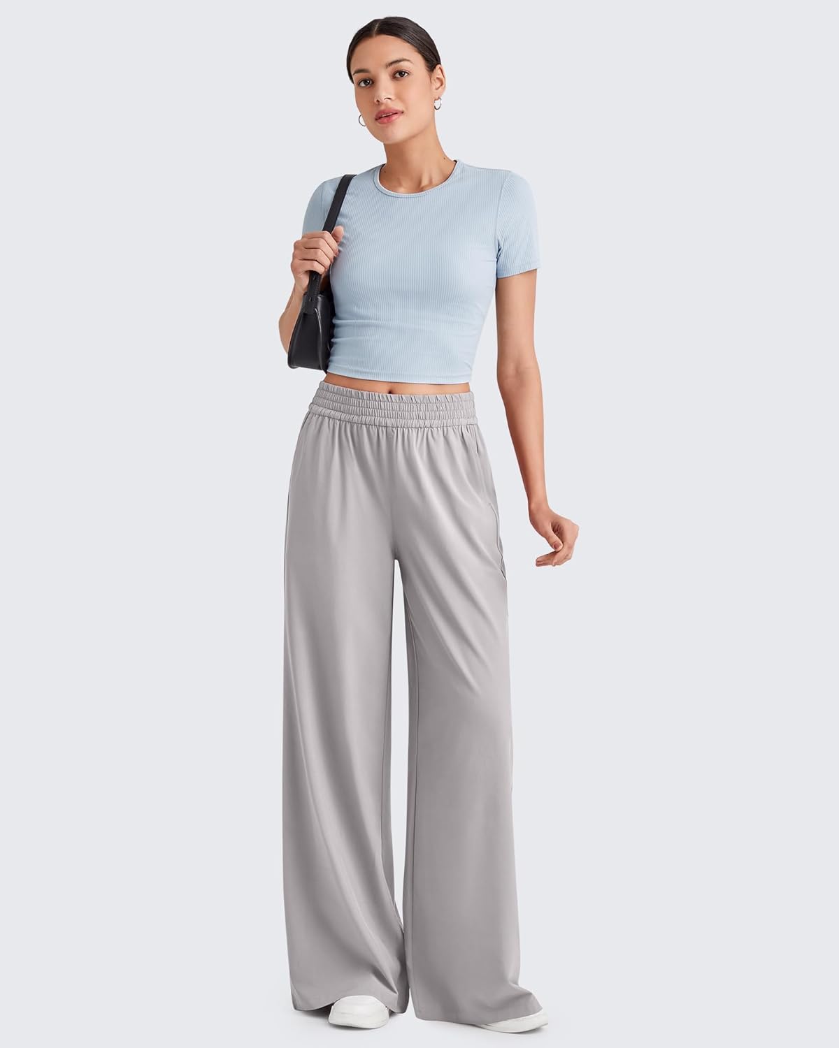 G4Free Chillwhisp Lightweight Flowy Wide Leg Pants Women Elastic Waist Palazzo Pants Summer Beach Vacation - Image 2