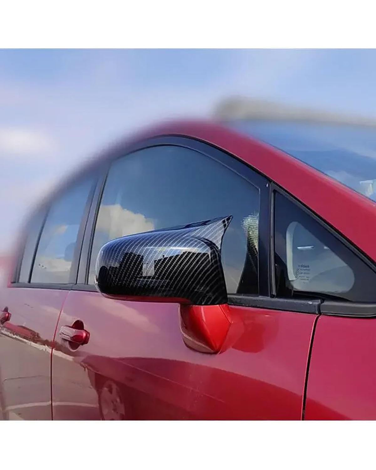 Zaślepki lusterek bocznych pasują do Tiida Hatchback 2004-2010, osłona lusterka bocznego, naklejka na drzwi zewnętrzne, osłona na tylne lusterka, karbonowe nakładki na lusterko wsteczne (czarny połysk