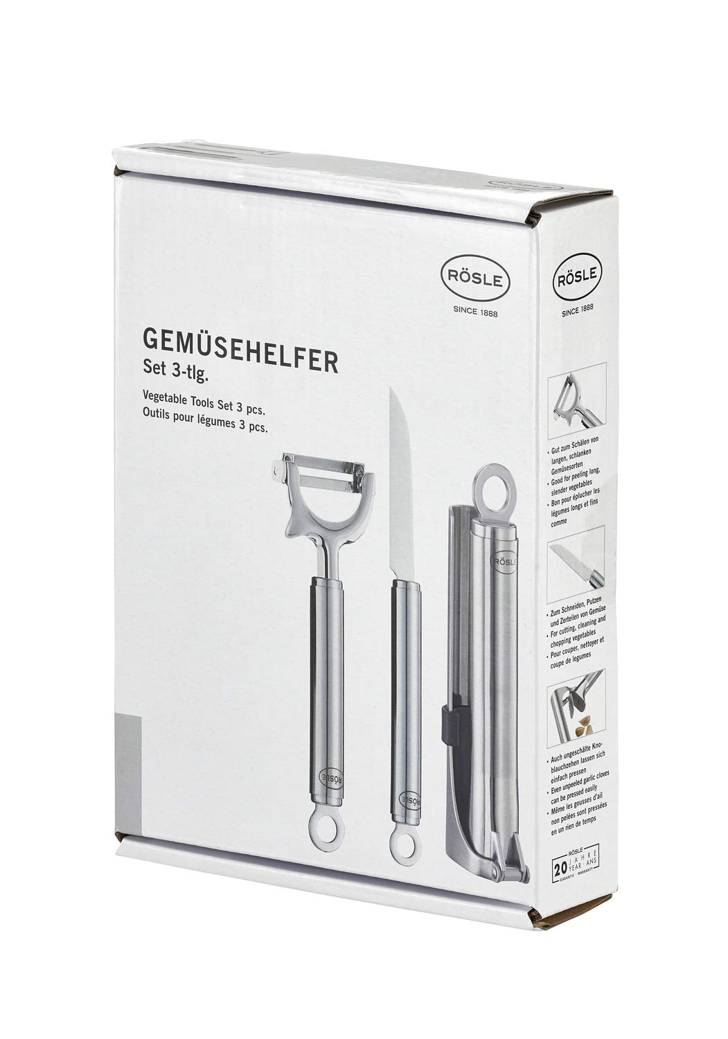 Rösle 13575 - Juego de utensilios para verduras (acero inoxidable)