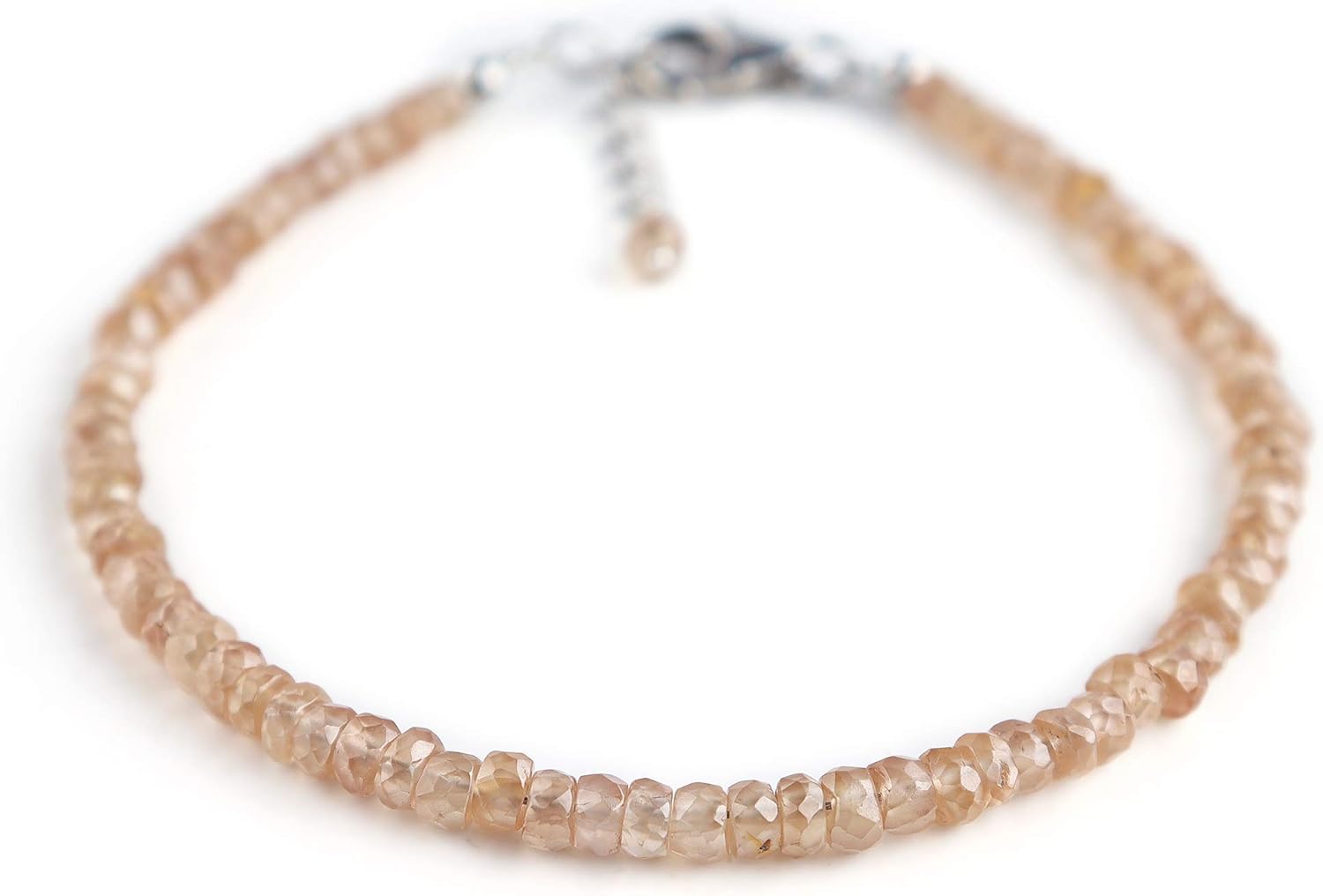 Gemstones Crystal Bracelets For Women Natural Real Stone Beads 925 Sterling Silver Chain 8 Inches Crystals and Healing Jewelry For Her Mother's Day Gifts For Her