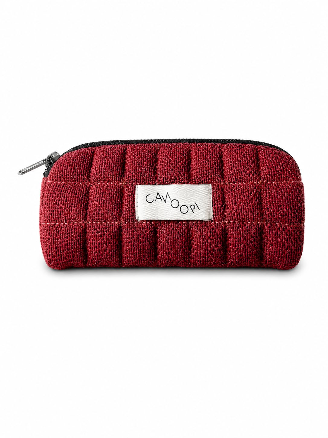 Jute Quilted Sunglasses Case for Women & Men | Soft Padded Eyeglass Cover with Zipper | Protective Glasses Pouch | Lightweight Travel Eyewear Case | Eco-Friendly Jute Spectacle Holder (Red)-image-29