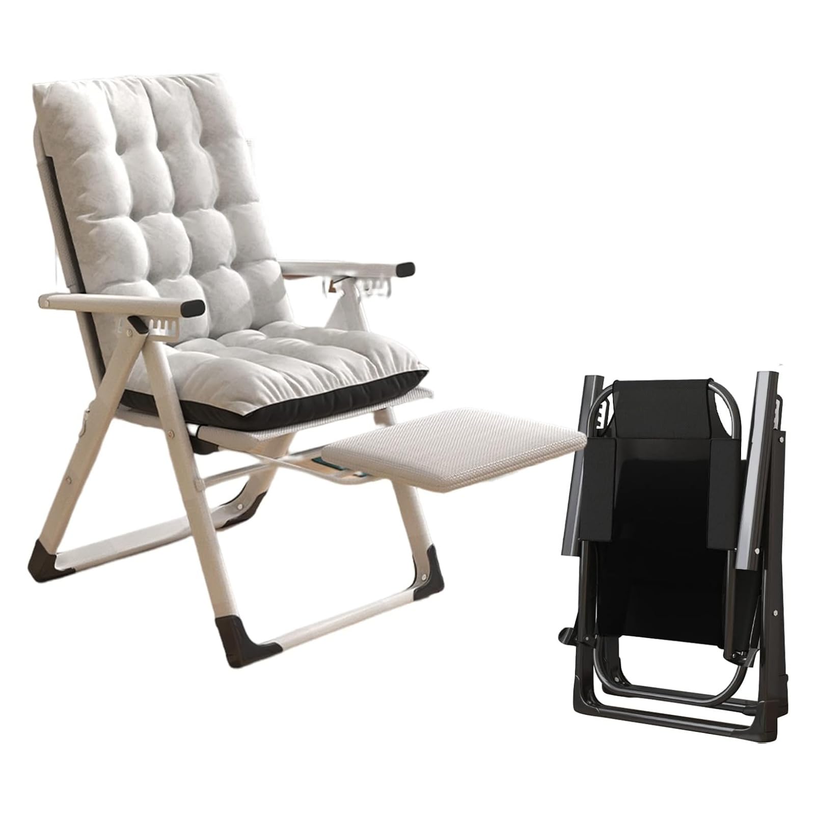 Chaise de bureau pliante JATIBOSH avec dossier pour bureau gain de place