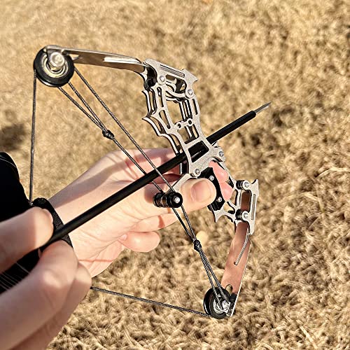 Zshjgjr 6" Mini Compound Bow And Arrows Set For Target Shooting Hunting Games Pocket Bow Survival Bow Archery Gift (Large Size(With 12 Arrows)) #TOP2