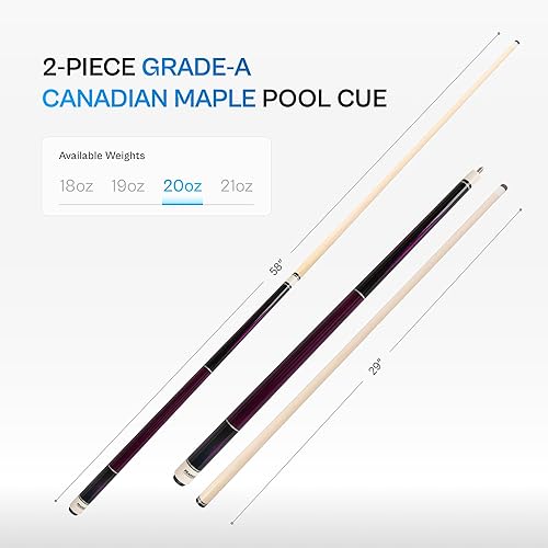 Miniatura 10 de Pearson Cues Players Series - Taco de billar con envoltura de lino irlandés, 2 piezas, 58 pulgadas