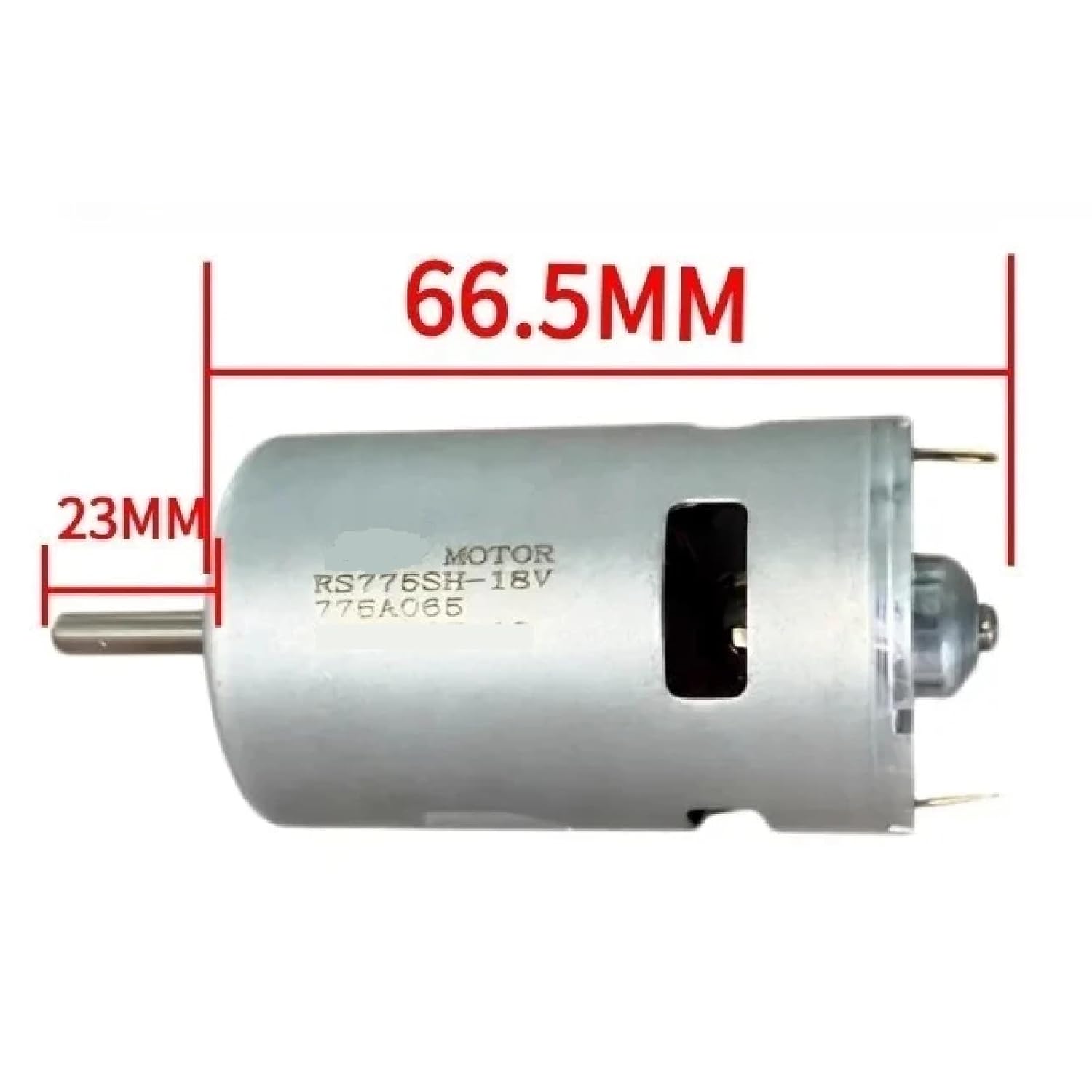 RS775 18V High Power Fish Descaler Motor, Single Bearing Design, CE Certified, Model RS775, 775A065, Compatible with Fish Scaling Equipment