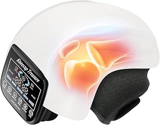 Heated Electric Knee Massager Vibration Massage Tool for Knee Pain Relief Muscle Relaxing Rechargeable Heating Massage Device for Knee Swelling & Stiffness