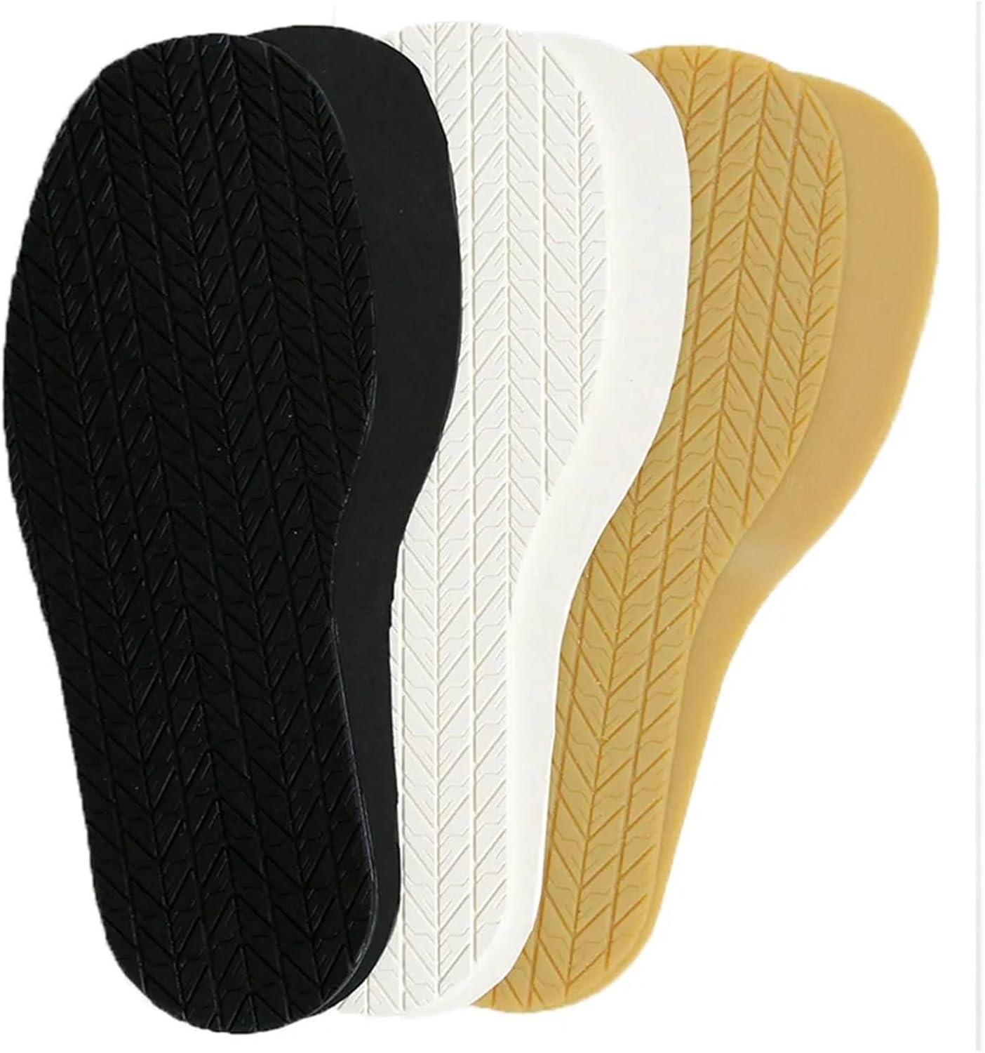 4 Pair Full Sole Protector Sneaker Repair Worker Shoes Outsole Anti Slip Foot Pads Rubber Non-Slip Stickers DIY(Black)