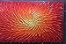 AMEI Art,24X48 Inch 3D Hand-Painted Red Artwork Textured Abstract Oil Paintings on Canvas Modern art Decor for Wall Blooming Flower Paintings Wood Inside Framed Ready to Hang (Fiery Red)