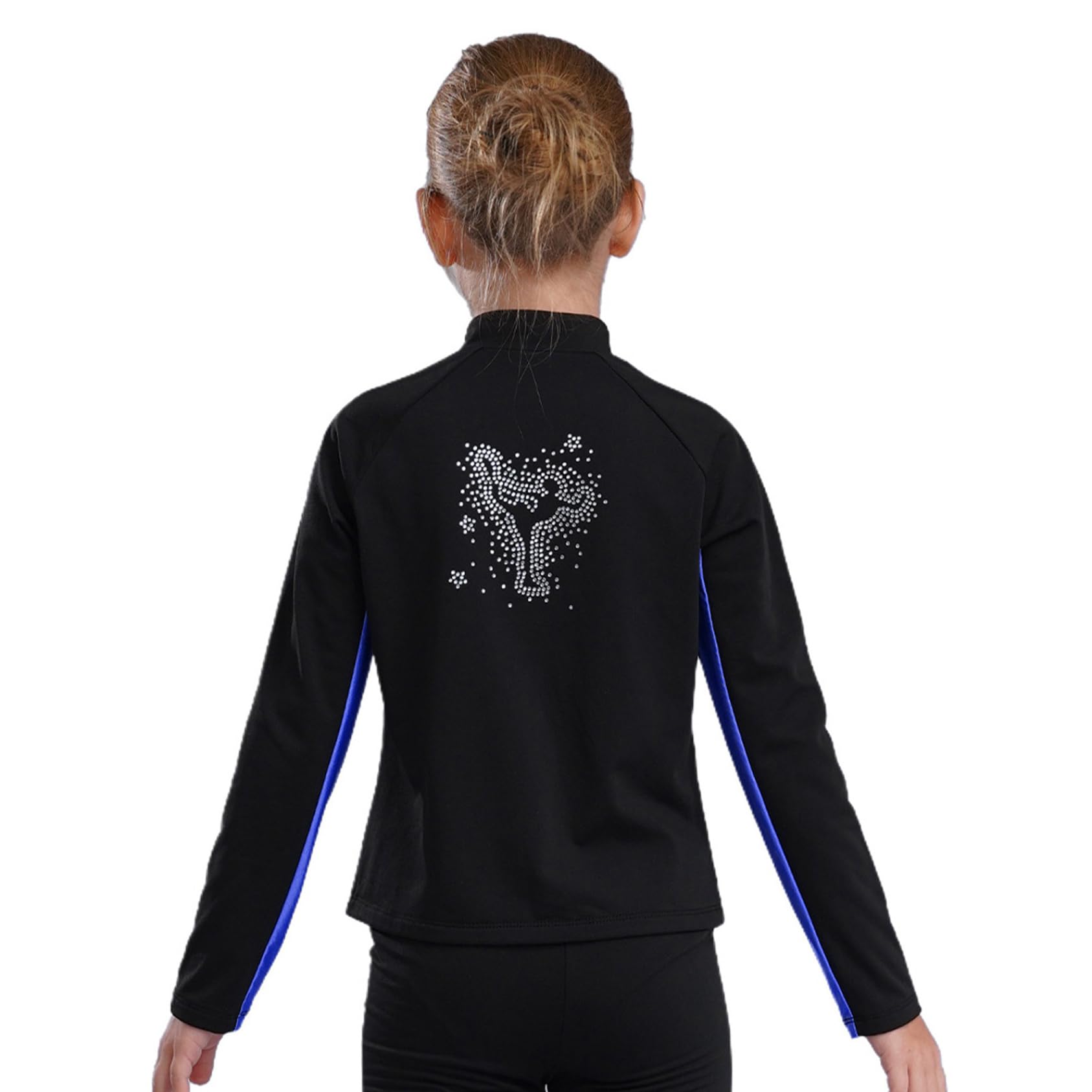 Traje térmico para patinaje artístico, chaqueta de forro polar + sujetador deportivo + pantalones de patinaje sobre hielo, 3 piezas, talla 110-170