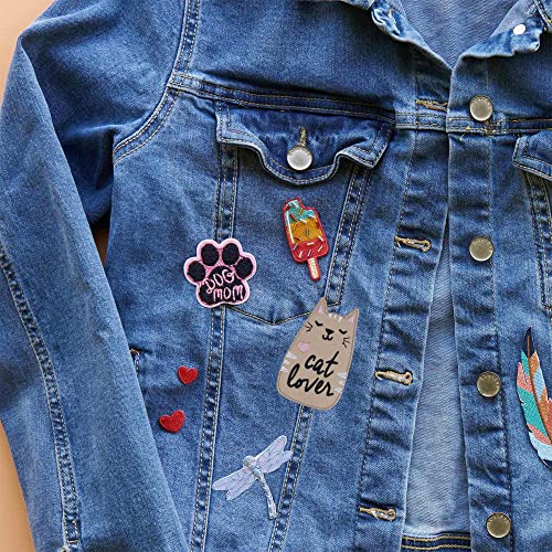 Simplicity Cat Lover Iron On Applique Patch For Clothes, Backpacks, And Accessories, 1.75" W X 2.875" L, Multicolor #TOP2