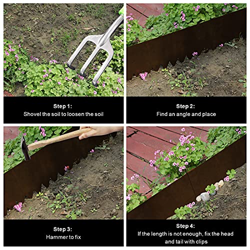 Suninlife Steel Landscape Edging 48 X 6 Inches Steel Edging 5 Pack Steel Garden Edging For Landscaping Lawn Edging #TOP2