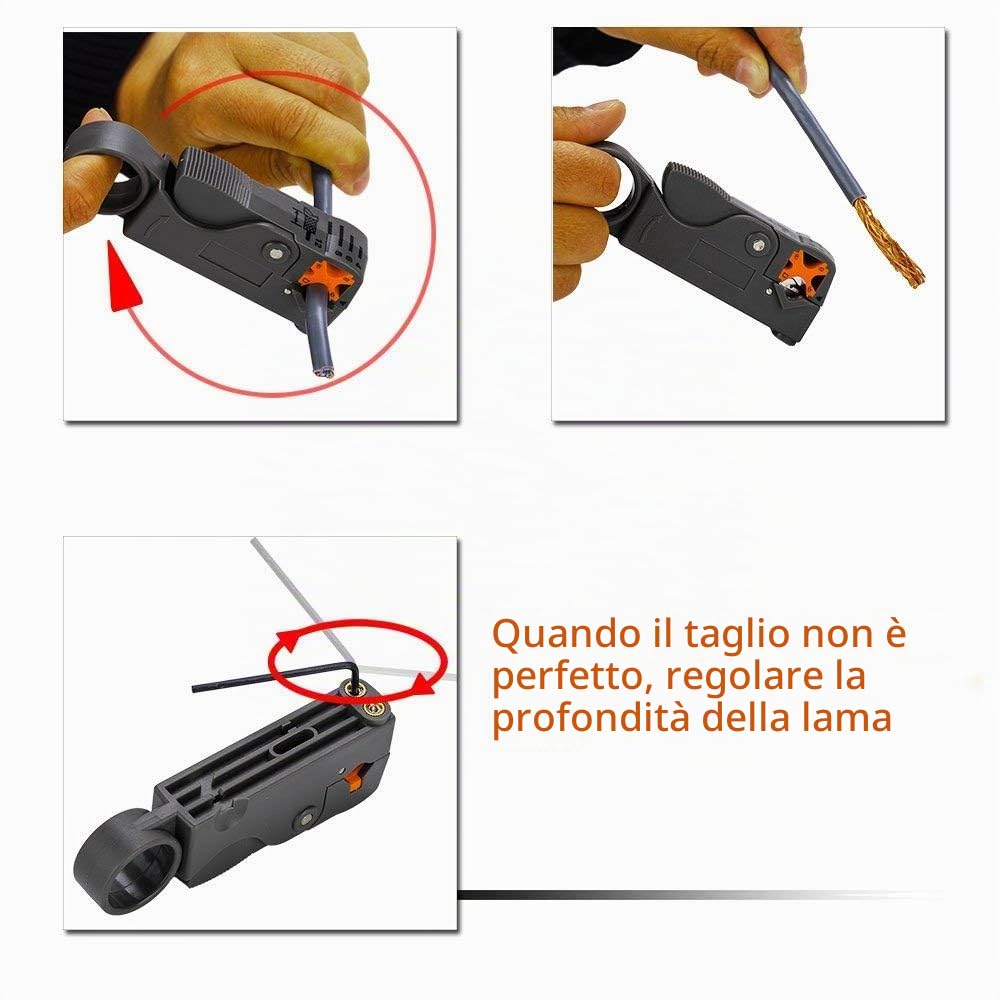 Pinza crimpatrice per connettori coassiali RF con connettori BNC, Connector Crimping & Stripper Cutter Tool Kit