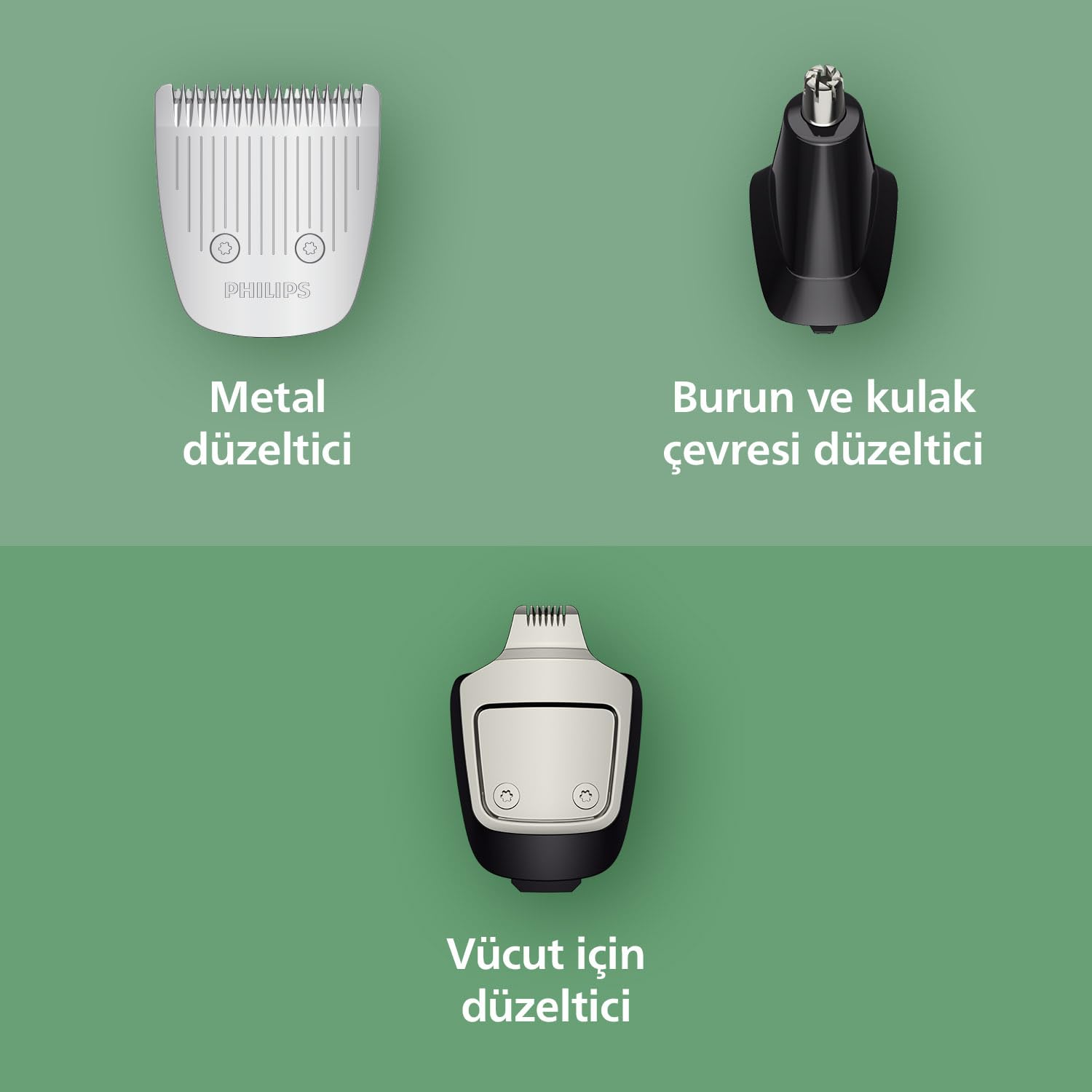 All-in-One Trimmer 5000 Series, 13'ü 1 Arada Erkek Bakım Seti, Yüz Saç Vücut, BeardSense Teknolojisi, 120 Dakika Çalışma, MG5942/15