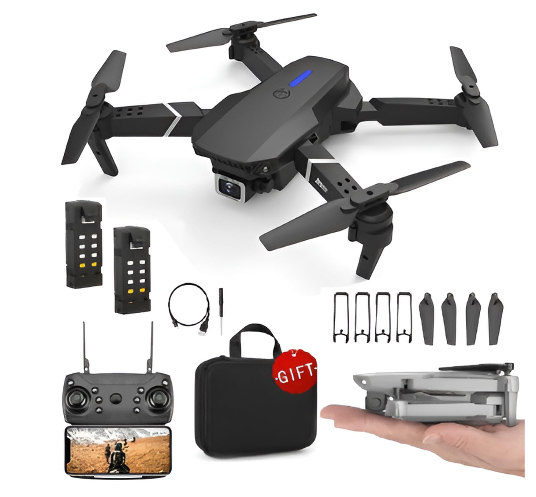 See full amazon price history chart for Echokart E88 Drone camera 1080P Dual Camera One Key Start, Emergency Stop, Headless Mode, Carrying Case, Obstacles 360° Flip With Aerial Photography Drone Multicolor Echokart E88 Drone camera 1080P Dual Camera One Key Start, Emergency Stop, Headless Mode, Carrying Case, Obstacles 360° Flip With Aerial Photography Drone Multicolor (B0DCTJW1ZT) Amazon Price History, Amazon Price Tracker