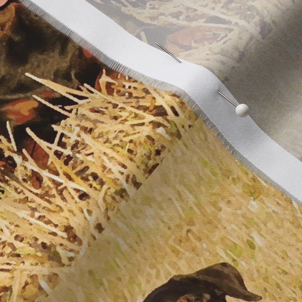 Spoonflower Fabric - Rottweilers Grass Dogs Canine Animals Earth Printed on Organic Cotton Sateen Fabric by The Yard - Sewing Quilting Apparel Home Decor