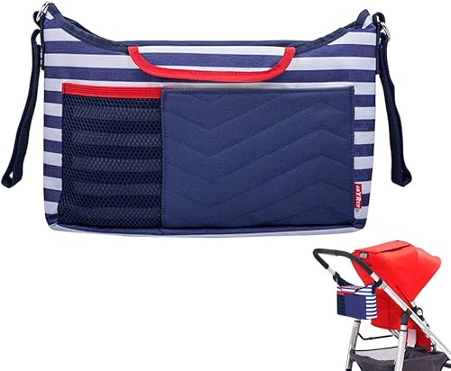 Organizador de cochecito de bebé 2 en 1, bolsa de almacenamiento de silla de paseo para niños, bolsa de almacenamiento multifunción para niños,