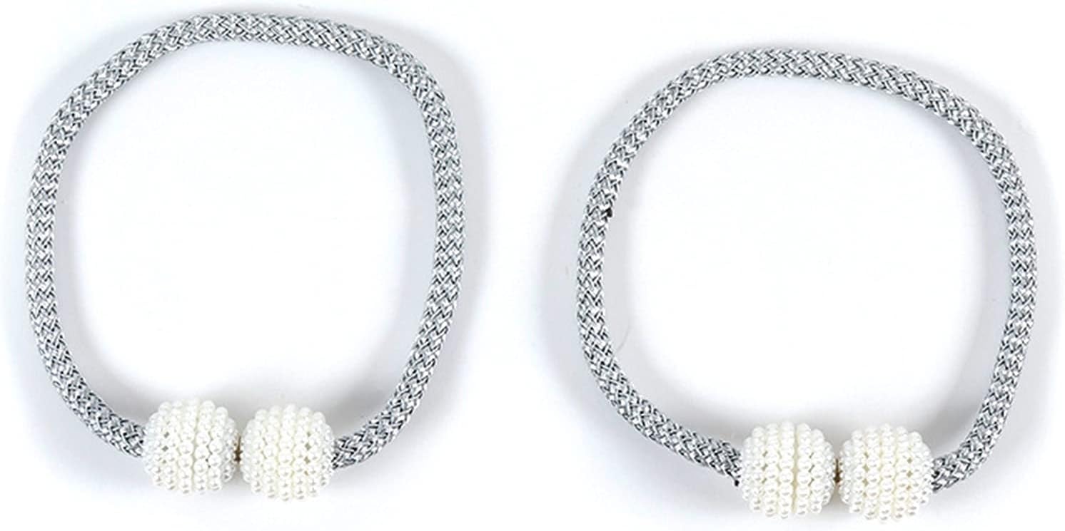 Tie Backs for Curtains,Curtain Tie Backs 10 Pcs Simple Pearl Curtains Tied with Magnetic Lacquette Spot Creative Curtains Buckle Magnet (Color : A)