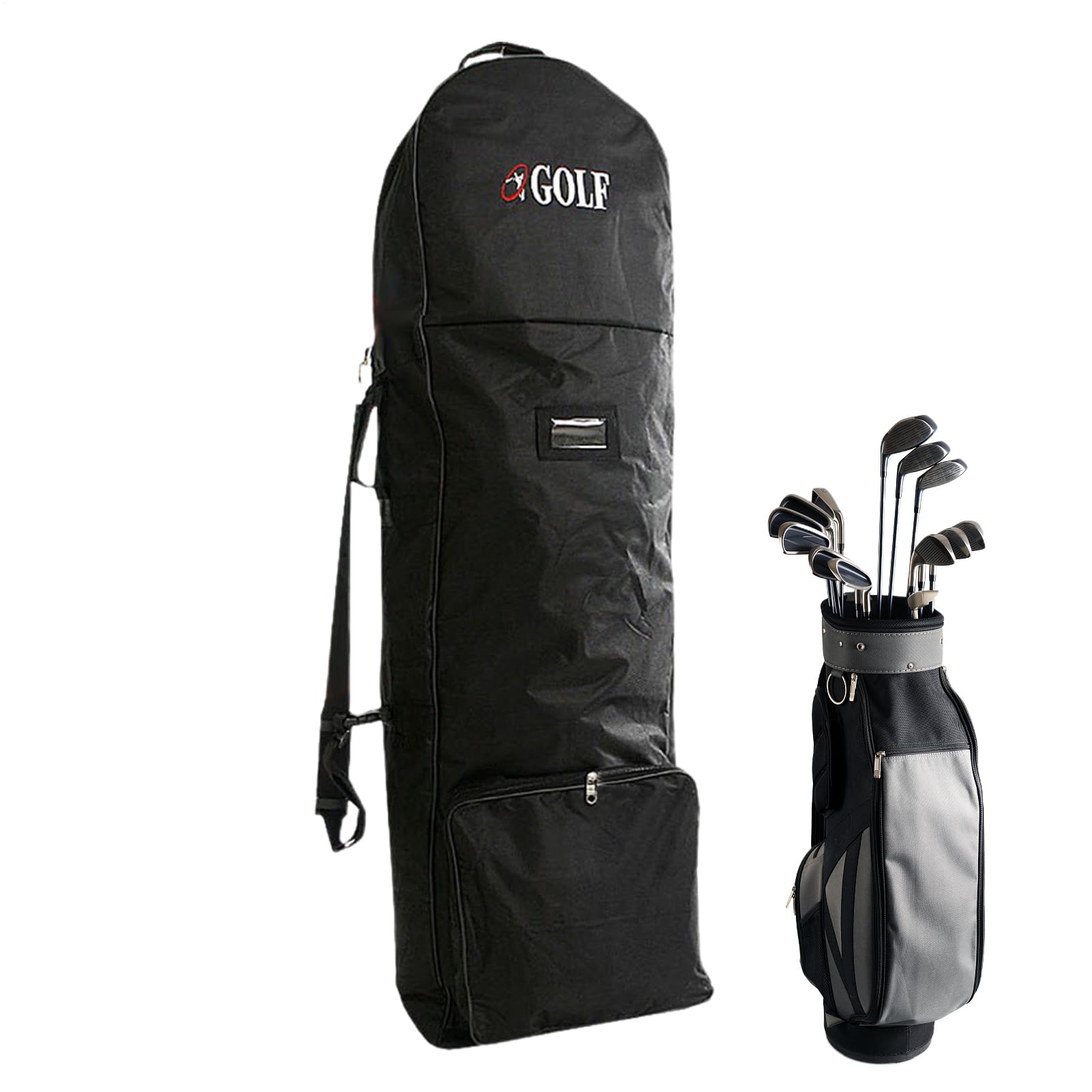 Golf Reisetasche - Golf Club Travel Carry Cover Aufbewahrungstasche | Verstellbarer Schultergurt | Golfflugbeutel mit n für U -Bahn -Shuttle -Flugflugzeuge