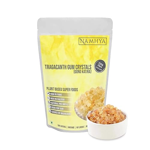 NAMHYA Premium Gond Katira (goma comestible) Cristales de tragacanto orgánicos puros 100% naturales, 14.11 onzas