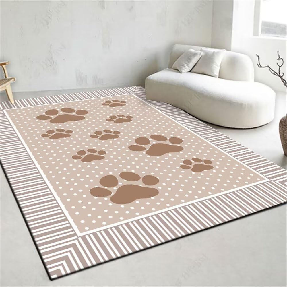 Tapis cartoon marron moelleux 160x230 cm avec grand circuit de route