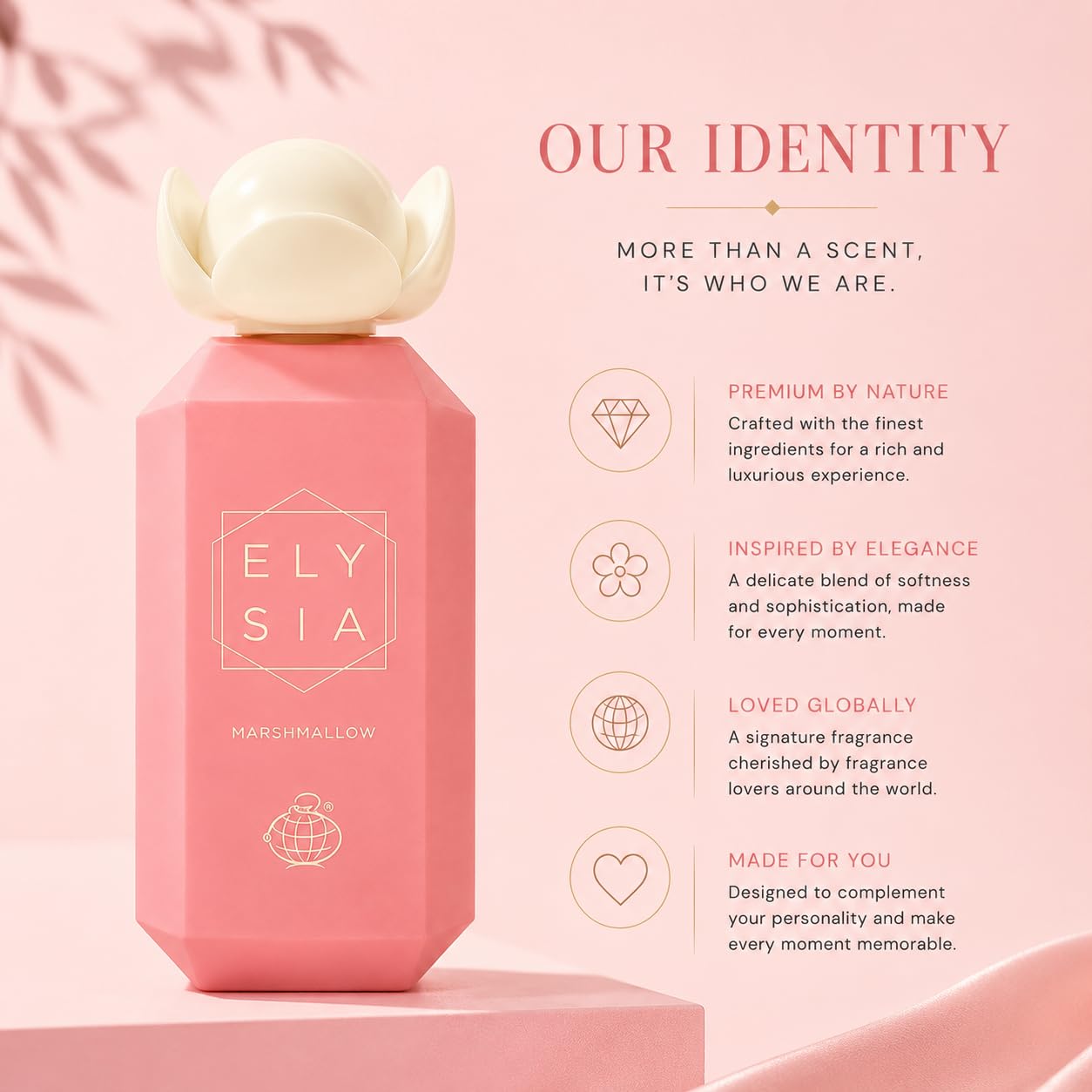Fragrance World Elysia Marshmallow Unisex Eau de Parfum 3.4 Fl Oz