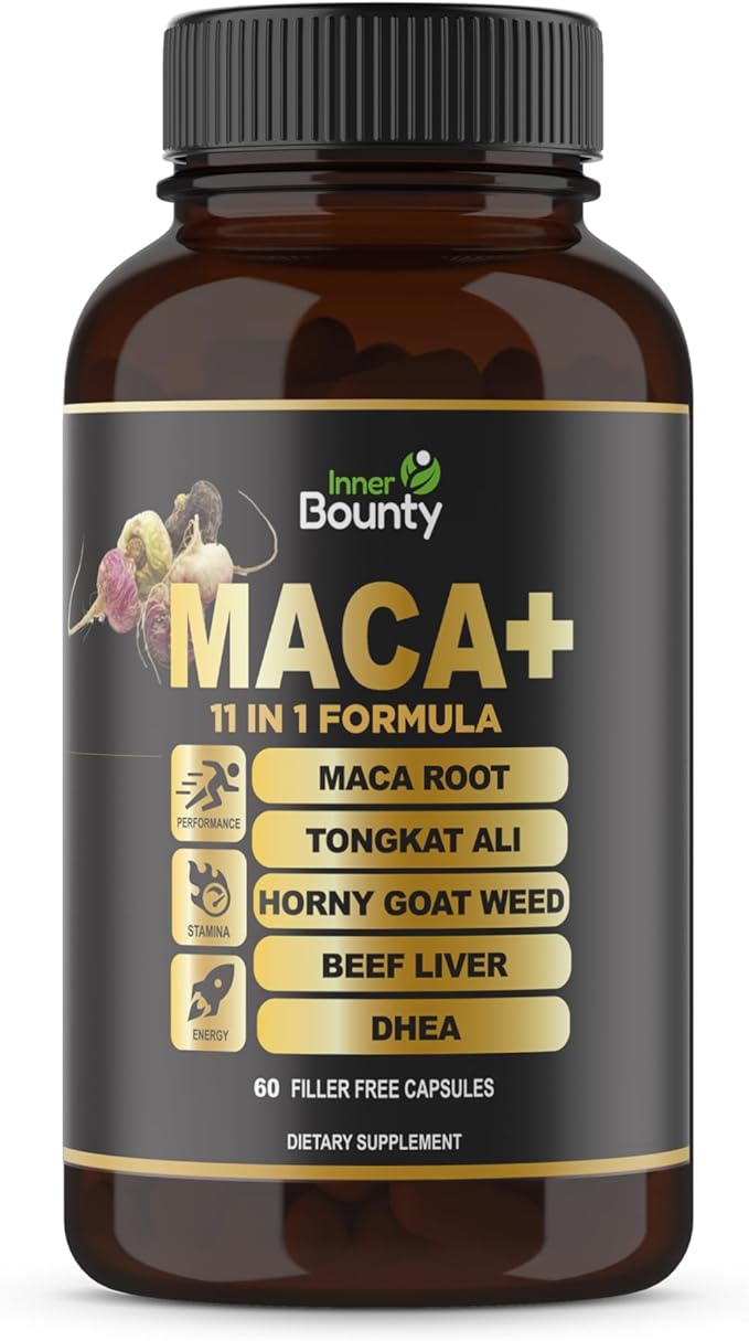 Organic Maca Root Supplement with Horny Goat Weed by Inner Bounty