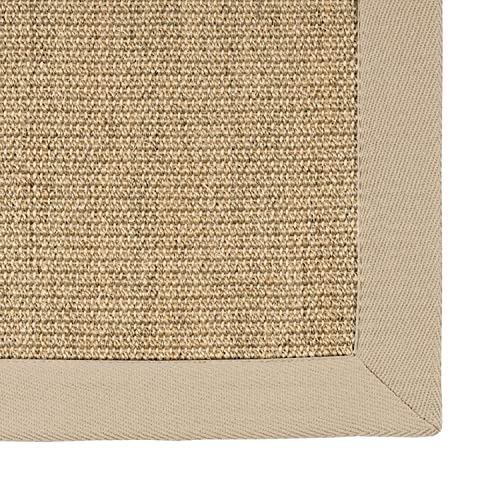 casa pura Sisal Teppich beige Natur Wohnzimmer, Schlafzimmer, Küche, Esszimmer Dunkelbraun auch ideal für Katzen Rutschfester Teppich waschbar per Hand kurzflor Teppich mit Bordüre, 160 x 230 cm - 4