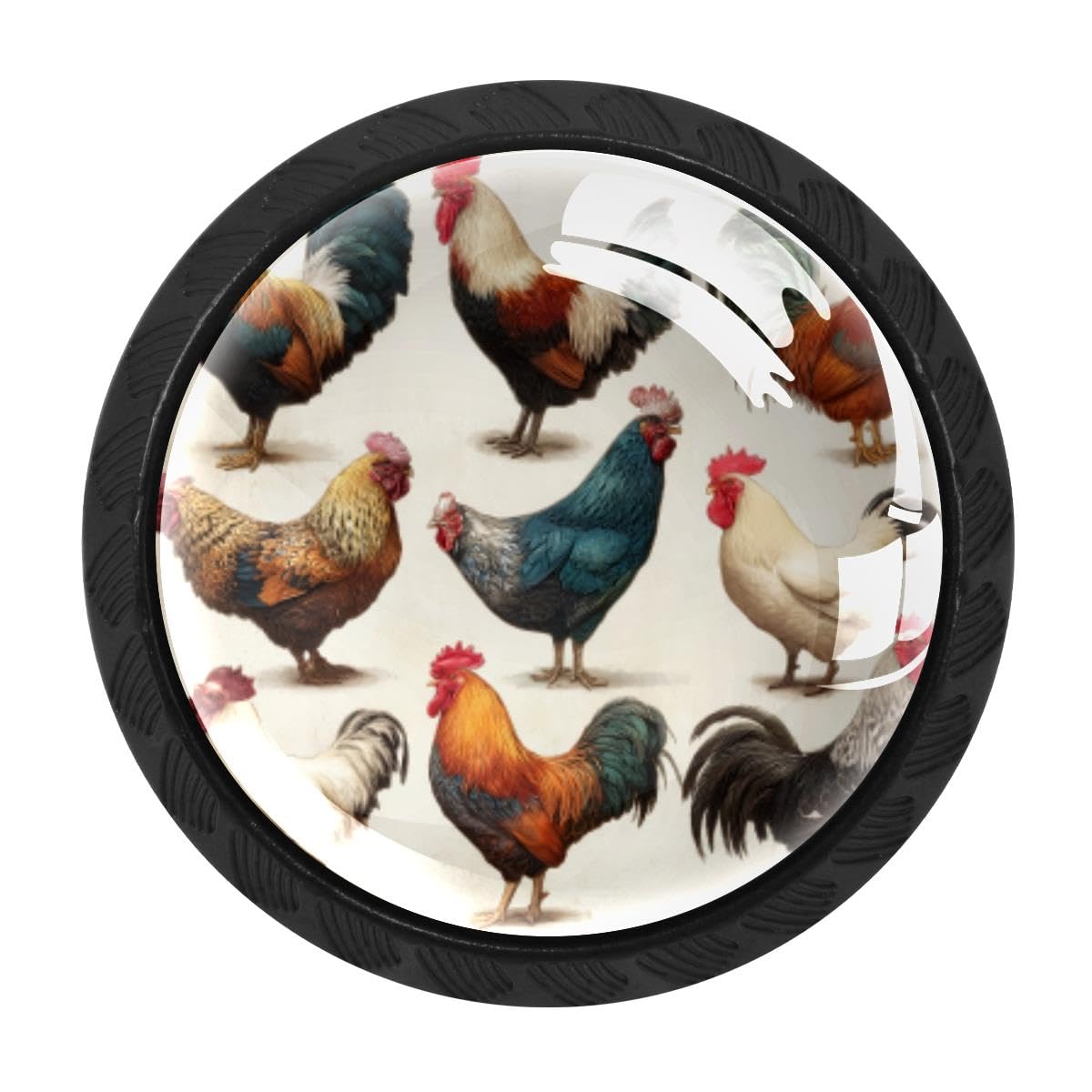 Heoeh Multi 13 4 Pcs Cabinet Knobs, Chicken Rooster Drawer Knobs Dresser Handles