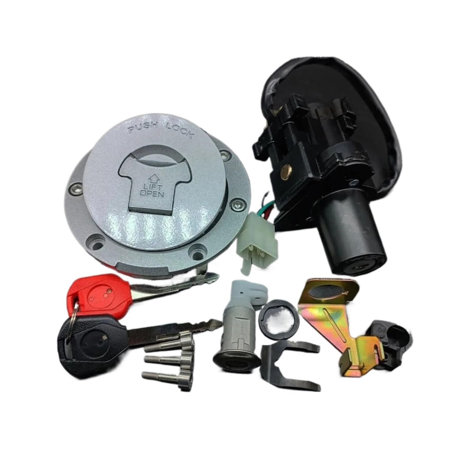 Bloqueo De Encendido para CBR600 CBR600F PC35 1999-2006 F4 F4I 2001-2006 CBR600RR 2003-2006 Interruptor De Bloqueo Ignición Tapa Gas Set Llave Cerradura