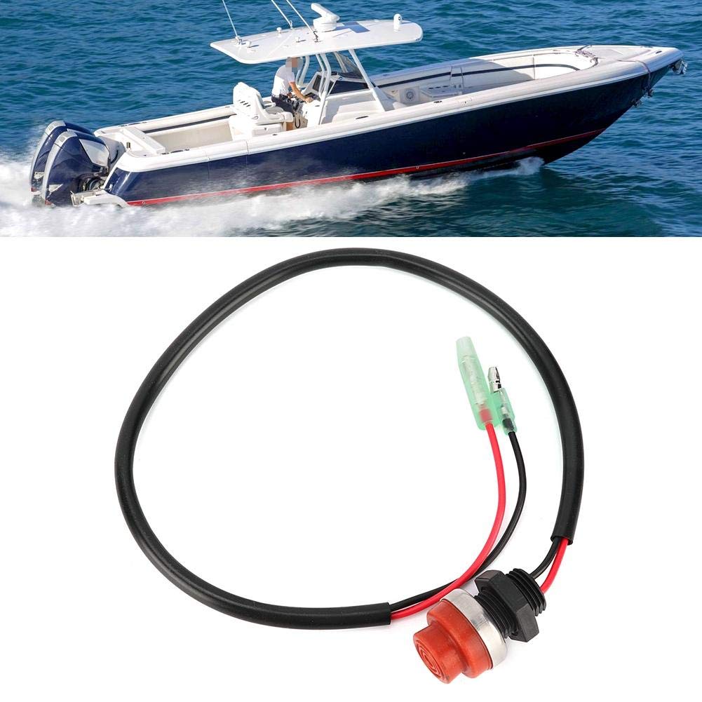 Interruttore a Pulsante Senza Chiave per Barche Yacht e Motori Fuoribordo - Design Impermeabile, Materiali Durevoli, Cavo da 45 cm, Fissaggio a Vite di Precisione
