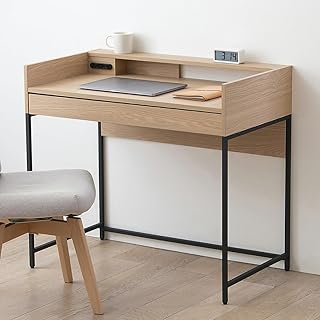 Iris Ohyama LDK Series LVD-890 Full Home Comfortable Desk, Natural Living Environment, Compact Design, With Drawers, Excellent Storage Capacity, Home Work Desk, PC Desk, Computer Desk,