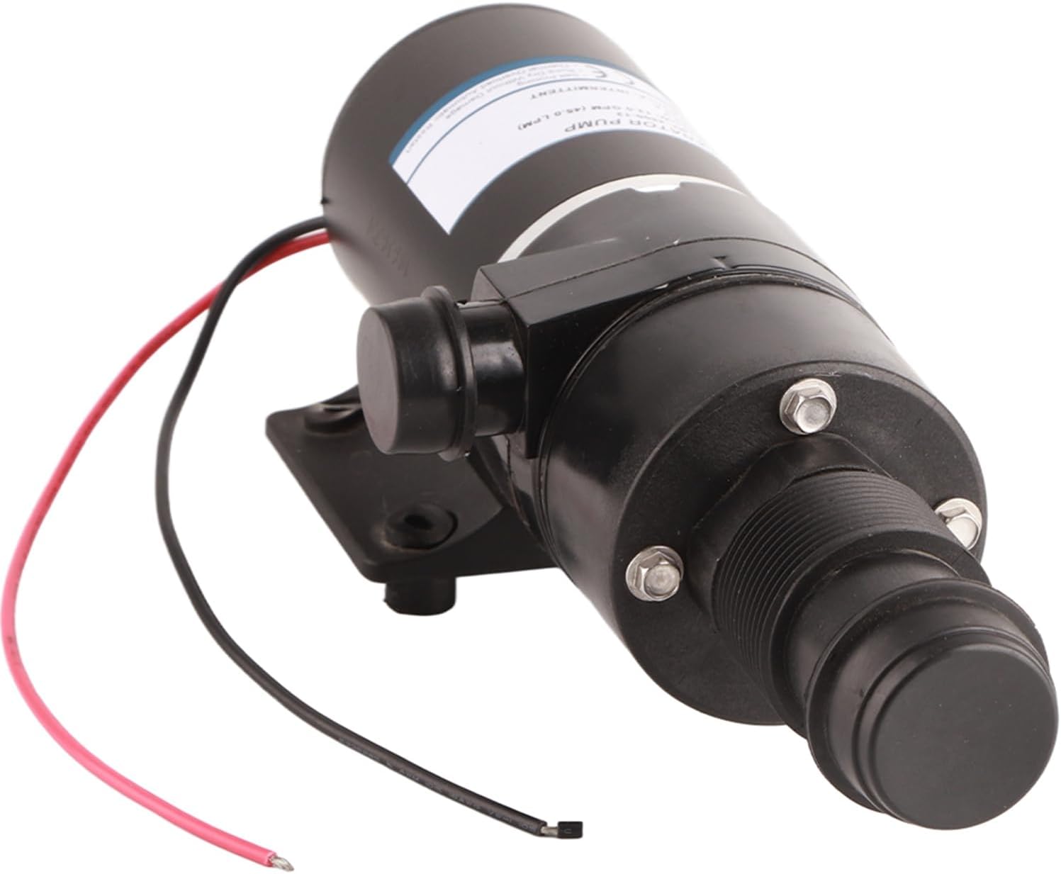 Self Priming Macerator Waste Pump with Run Dry, Ideal for Marine Yacht Boat, Stainless Steel Cutter for Reduced Particle Size