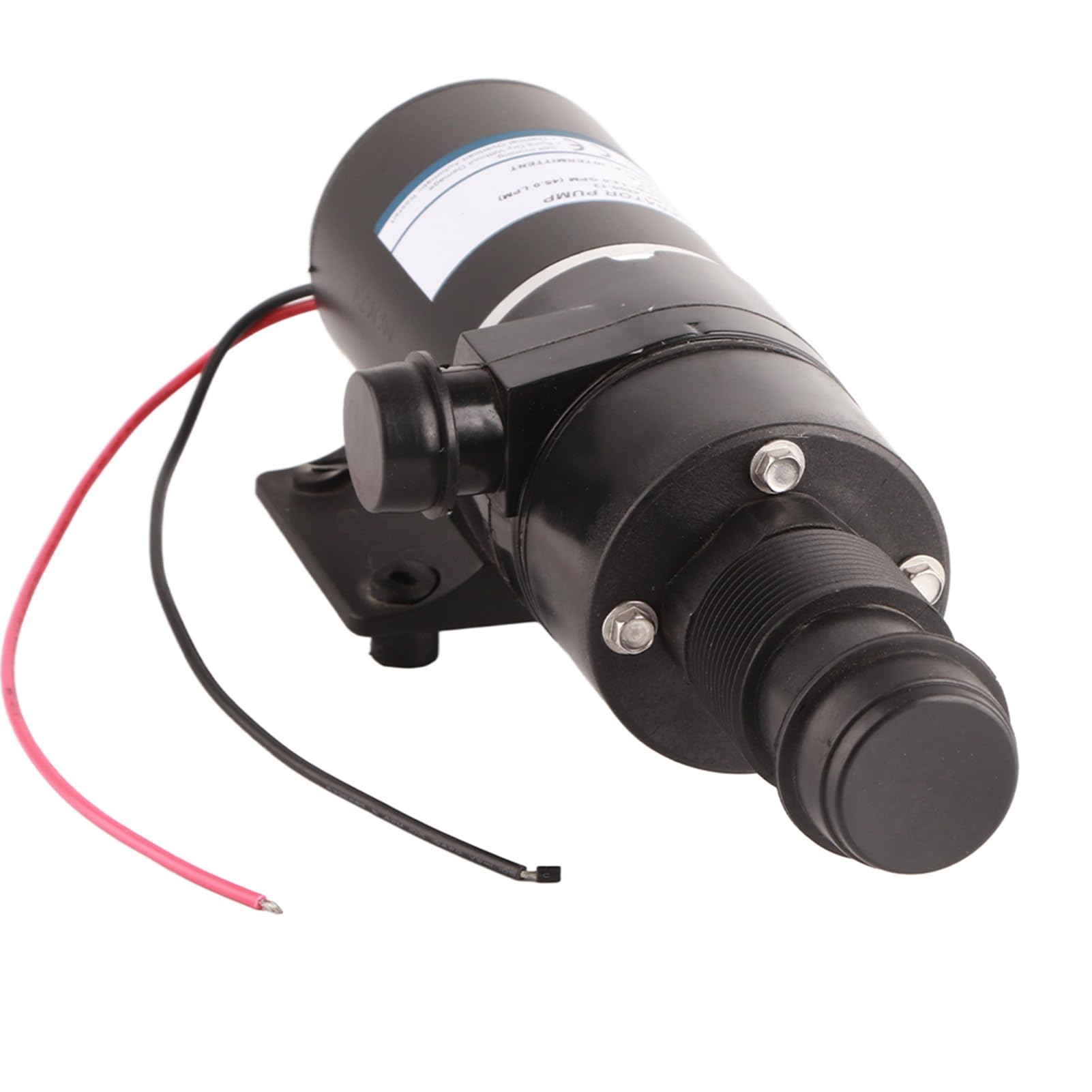 Self Priming Macerator Waste Pump with Run Dry, Ideal for Marine Yacht Boat, Stainless Steel Cutter for Reduced Particle Size