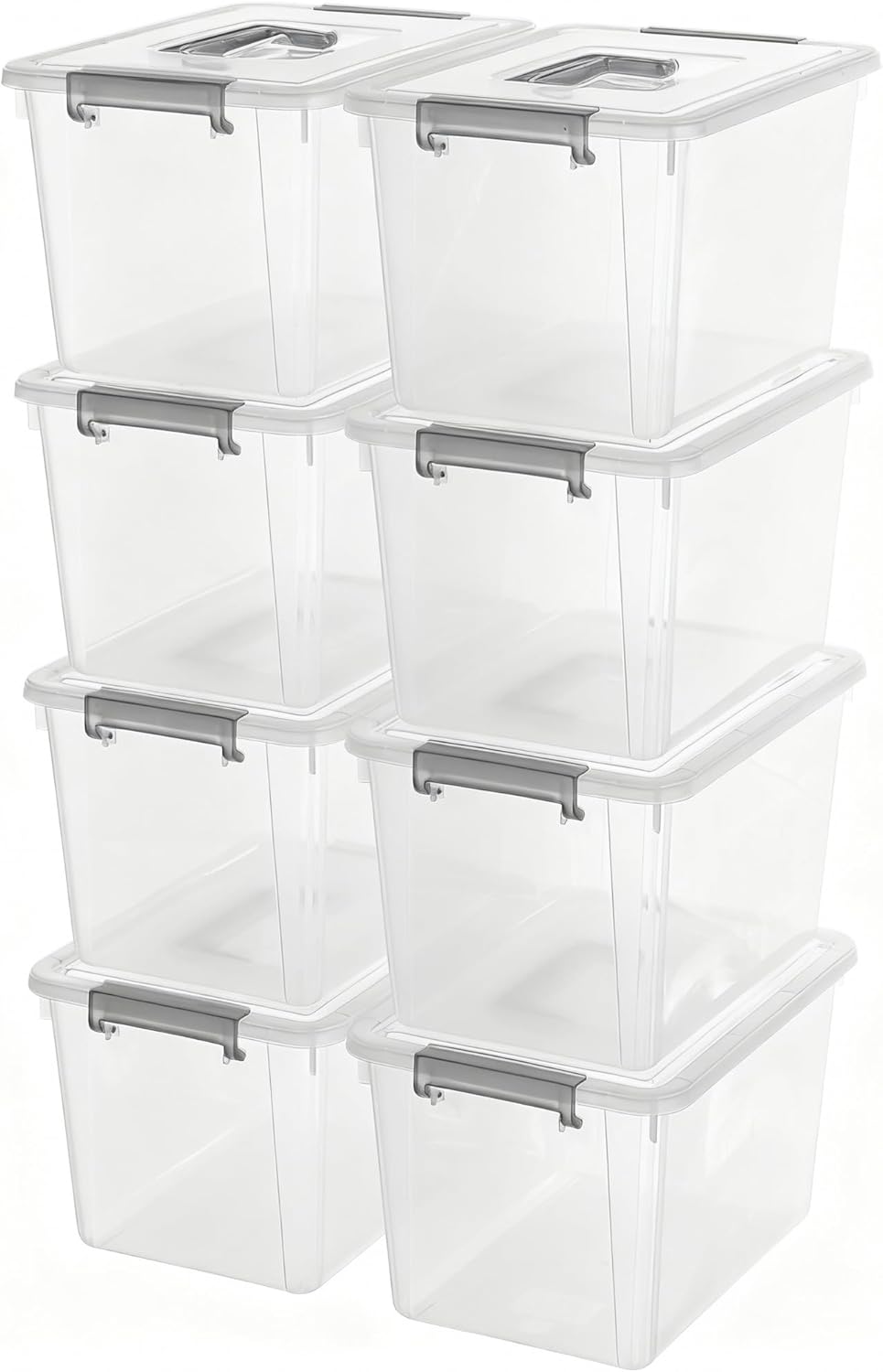 Citylife 8 Packs 5.3QT. Plastic Storage Bins with …