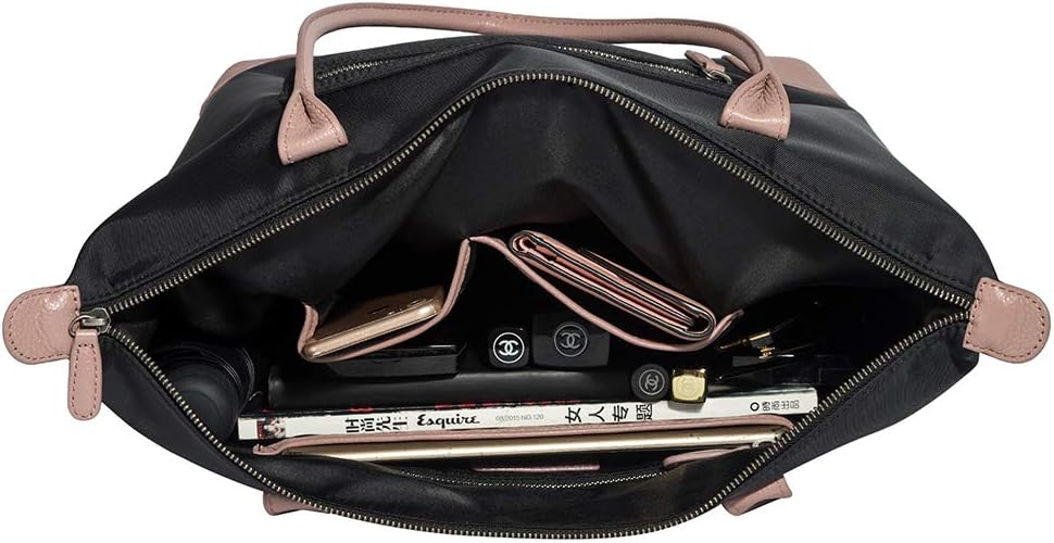 DORIS&JACKY Designer Tote Bag for Women Large Lightweight Leather Nylon Work Shoulder Bag and Foldable Travel Purse | Large, Lightweight, Designer, Leather, Nylon, Work