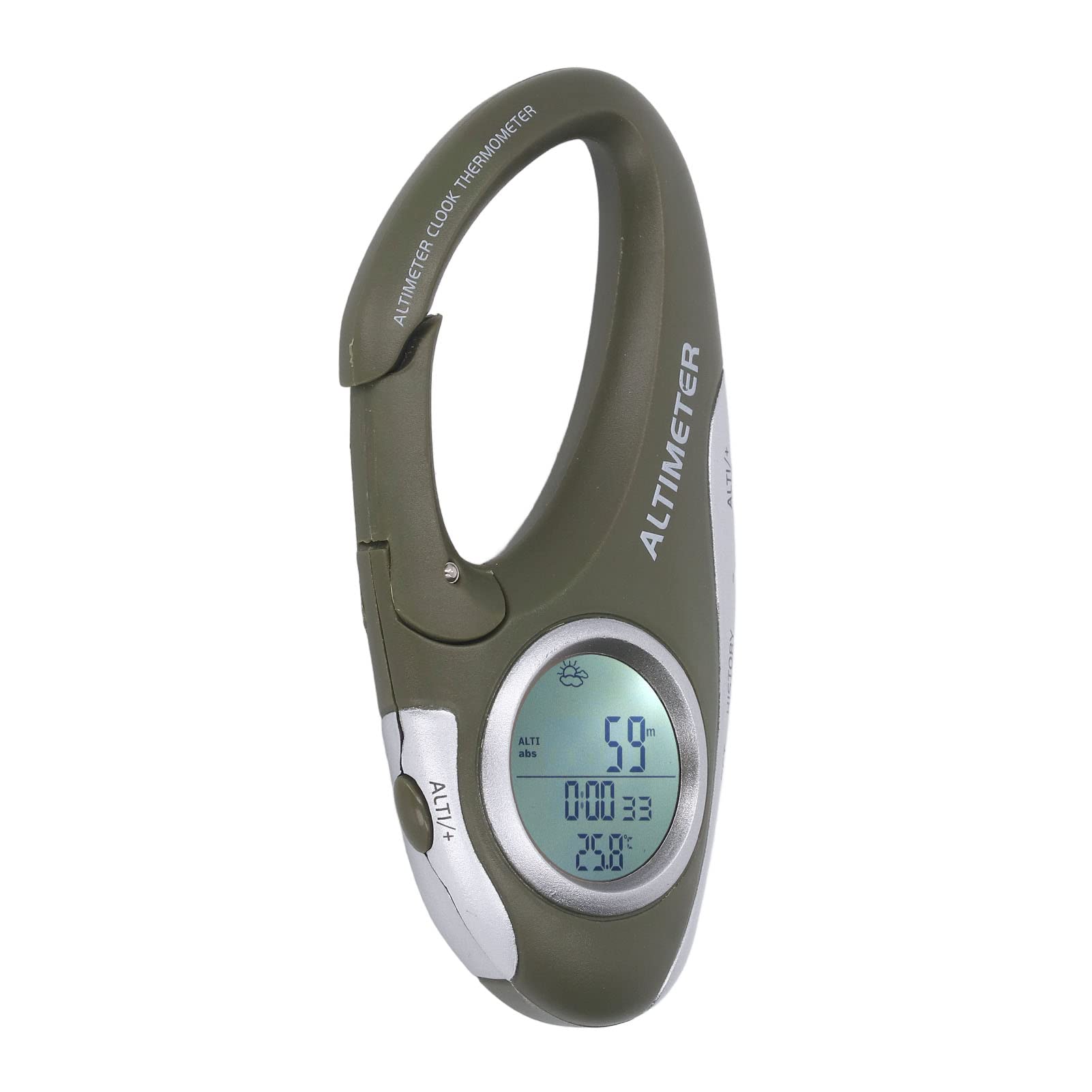 Baromètre Altimètre Numérique Portable, Boîtier ABS Multifonctionnel, Boussole d'altitude rétro-éclairé pour les Sports de Plein Air