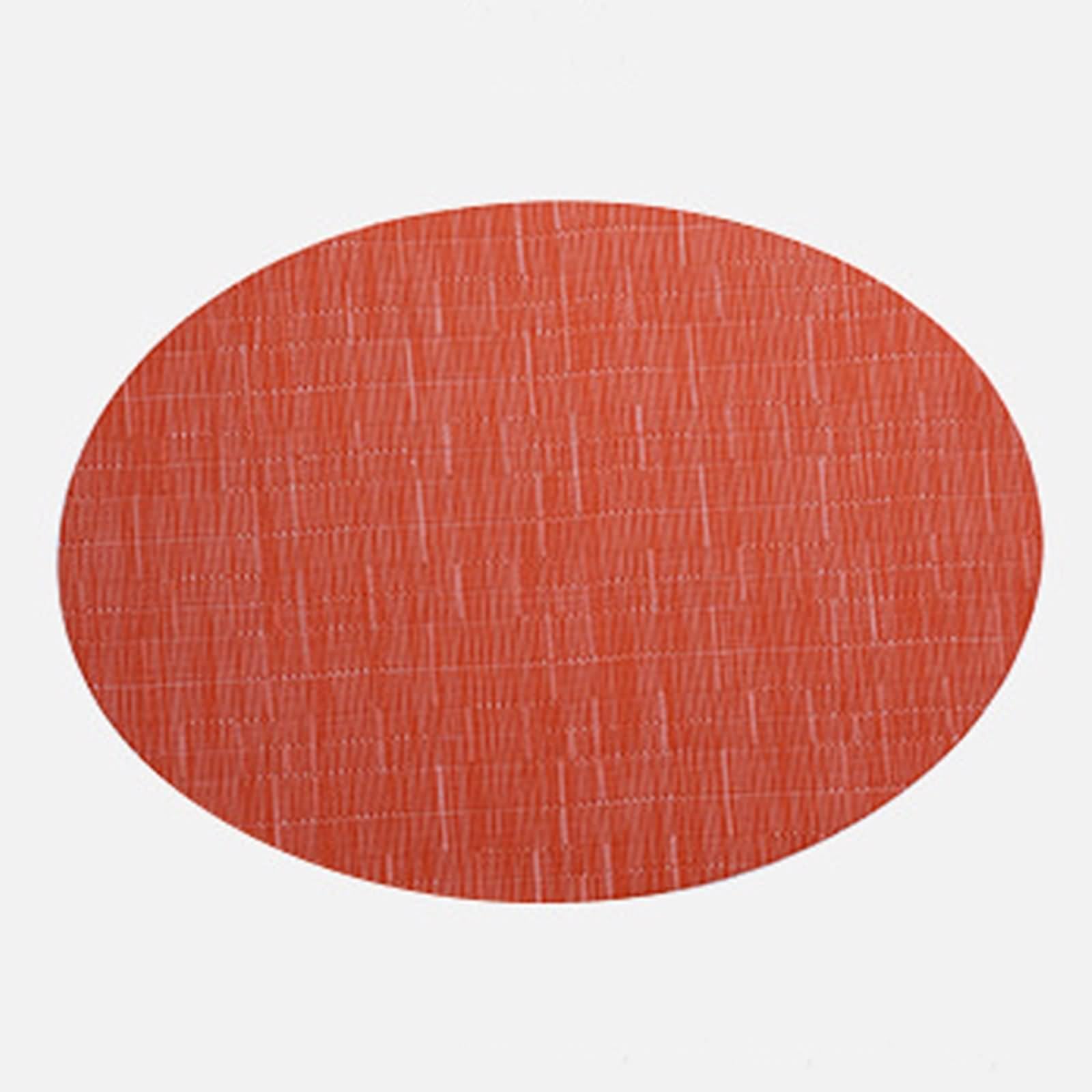Platzset Herbst Orange 6er Set, Platzdeckchen Herbst Deko 32.5x45cm Gewebt Vertikal Gestreift Vinyl Polyester