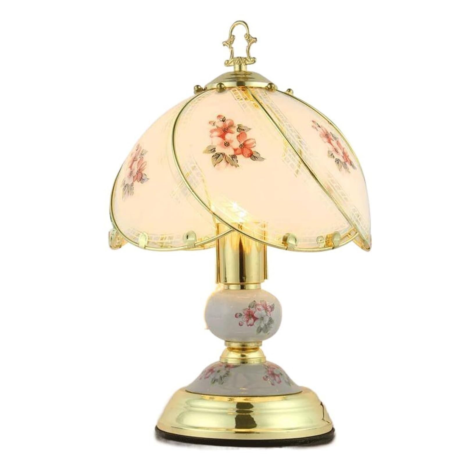 KHUKHU 14.57" Small Table Lamp for Bedroom - Bedside Lamp for Nightstand