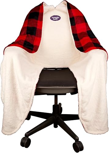 Miniatura 9 de La manta original para silla de oficina de SnuggleBack acogedora y cómoda funda para silla de escritorio de oficina se fija para un calor cómodo y