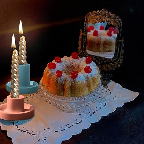 Miniatura 6 de Molde de vela cónica, 3 moldes de silicona para portavelas de bricolaje, moldes de velas para hacer candelabros de cemento, moldes de silicona para