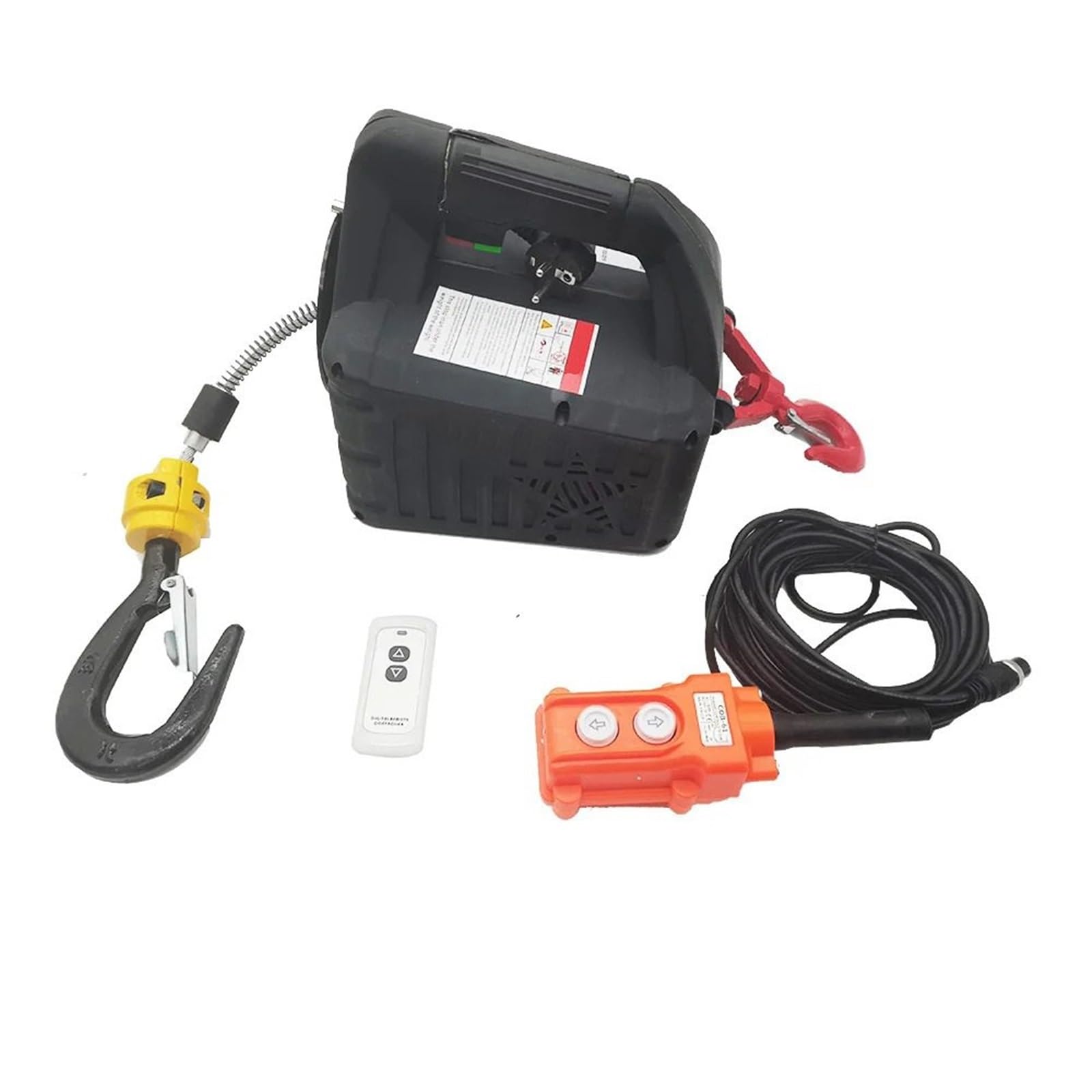 Argano elettrico portatile Paranco elettrico portatile Gru portatile per uso domestico Verricello a mano Paranco a fune metallica 220V 100kg 200kg 300kg 500kg | 100kg 25m,110V
