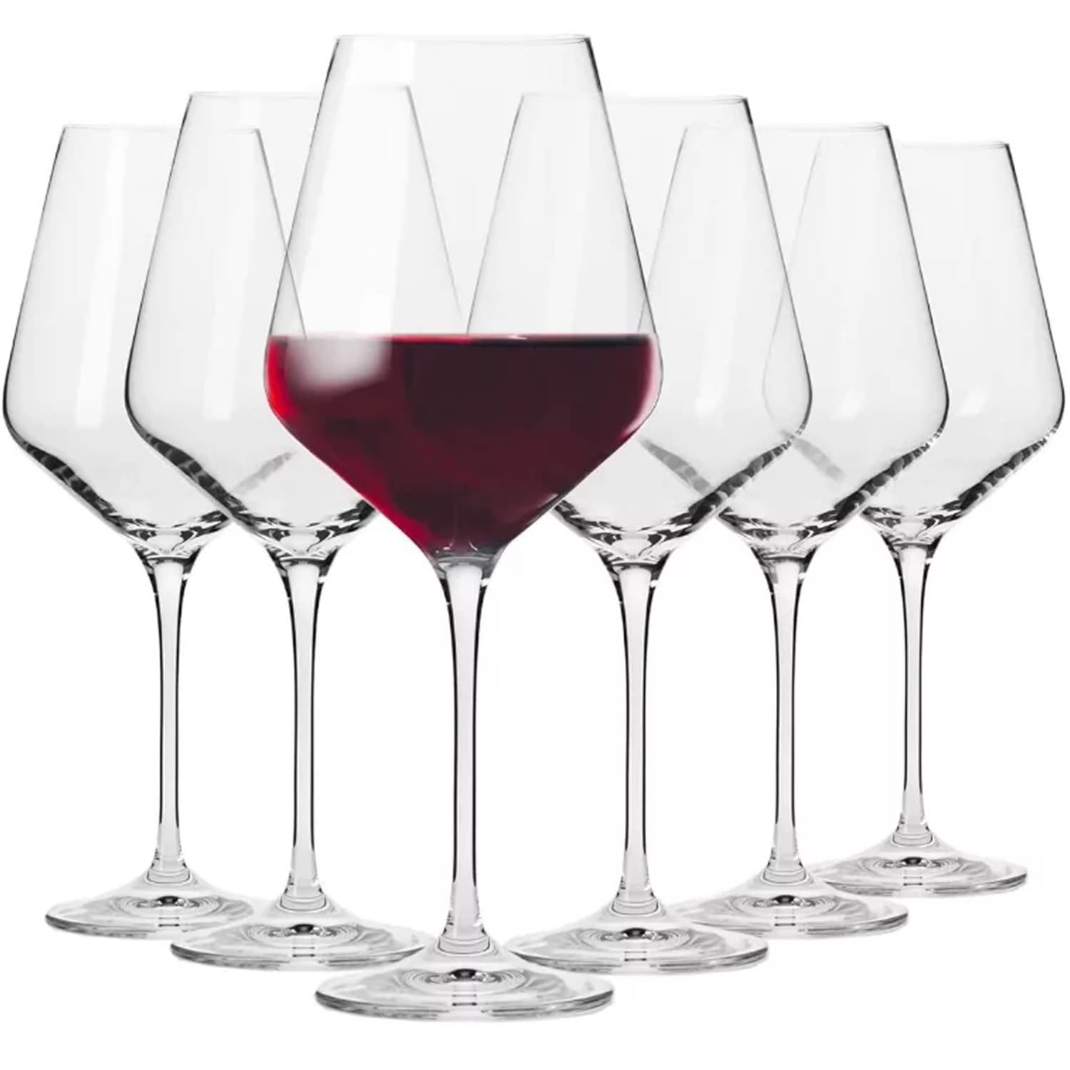konsimo AVANT-GARDE Weingläser 6er Set - Rotweingläser Weißweingläser Aperol Spritz und Champagner Gläser Set von 6 - Weinglas - Aperitifgläser - Kristallgläser Wein - 490 ml