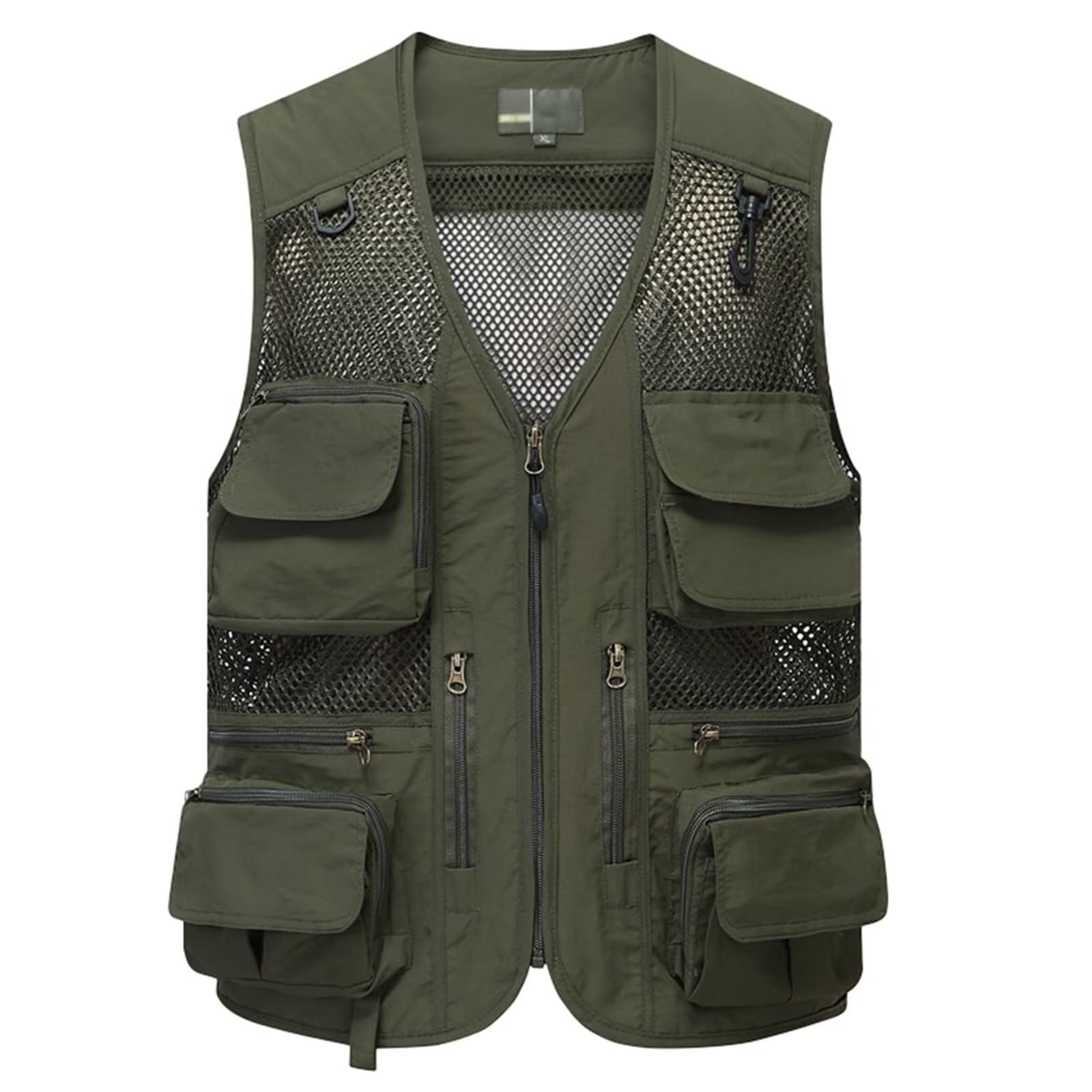 Multifunzione Gilet Sport da Lavoro Giubbotto Smanicato Respirabile Multi-Tasca Gilet da Campeggio Fotografia Caccia Pesca